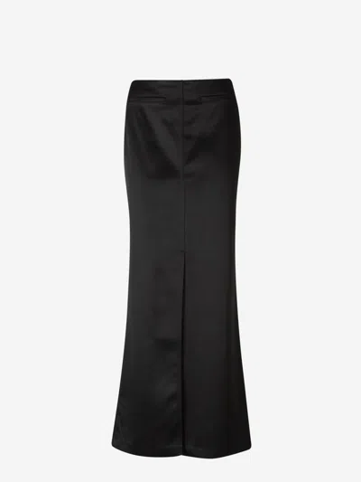 Dorothee Schumacher Satin Maxi Skirt In Welt Pockets On The Front