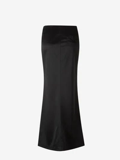 Dorothee Schumacher Satin Maxi Skirt In Welt Pockets On The Front