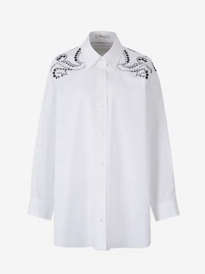 Shop Dorothee Schumacher Power Poplin Shirt In White