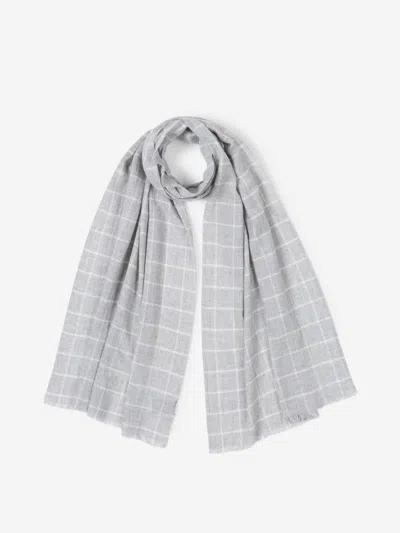Fedeli Checkered Pattern Scarf In Checkered Motif