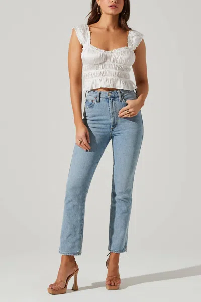 Astr Rosita Top In White In White