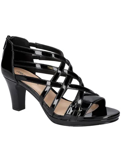 Easy Street Bee Womens Patent Ankle Block Heels In Multi