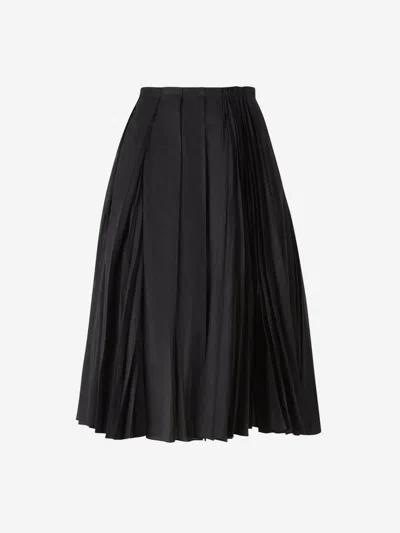 Shop Jil Sander Organza Midi Skirt In Relaxed Fit And Calf Length.