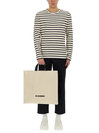 Shop Jil Sander Striped T-shirt In Multicolour