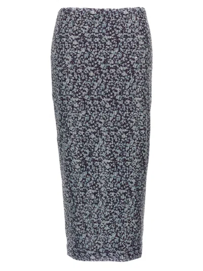Rotate Birger Christensen Sequined Floral-mesh Midi Skirt