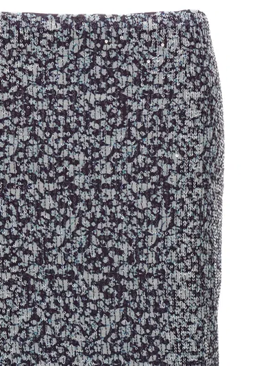Rotate Birger Christensen Sequined Floral-mesh Midi Skirt