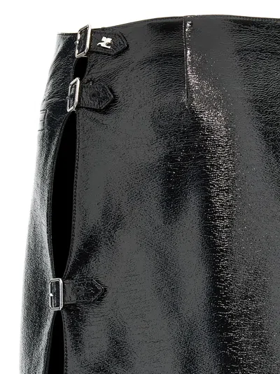 Courrèges Multi Sangle Vynil Mini Skirt
