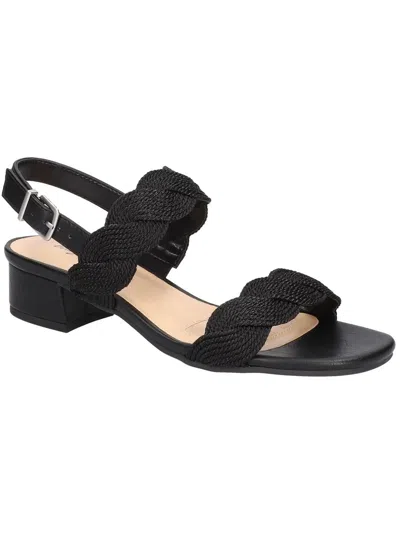 EASY STREET WOMENS MAN MADE BLOCK HEEL ANKLE STRAP 