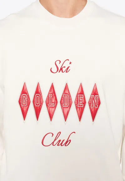 Golden Goose Db Archibald  Embroidered Sweatshirt In White