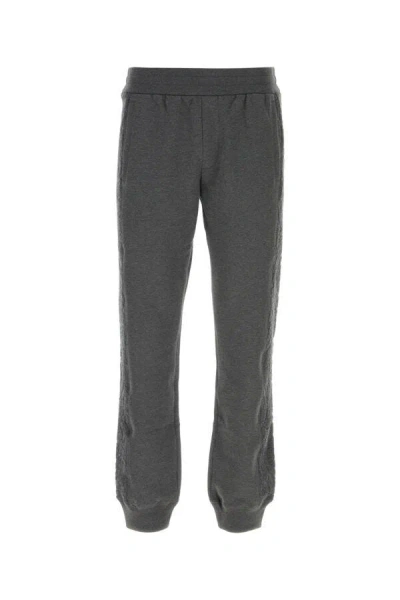 Versace Barocco-motif Tapered Track Pants In Gray