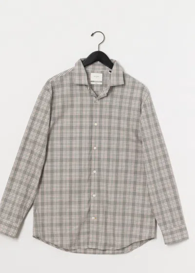 Billy Reid Plaid Hutcheson Sport Shirt In Grey Multi