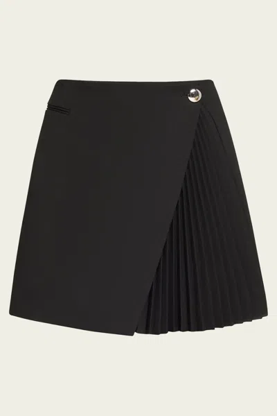 A.l.c Callen Pleated Mini Skirt In Black