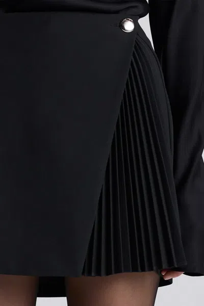 A.l.c Callen Pleated Mini Skirt In Black