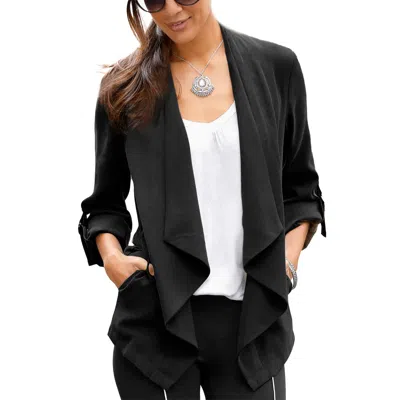 Lascana Women's Drawstring Waistband Jacket In Black