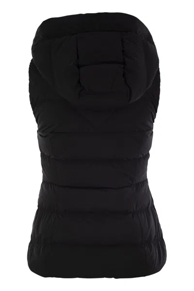 Canada Goose Quilted Hooded Sleeveless Gilet In Black