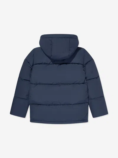 New Balance Boys Logo Puffer Jacket In Blue