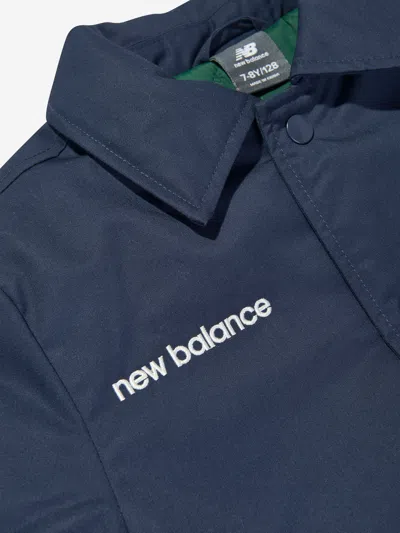 New Balance Boys Premium Coach Jacket In Blue