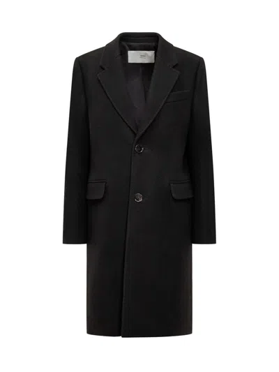 Ami Alexandre Mattiussi Ami Paris Wool Single-breasted Coat In Black