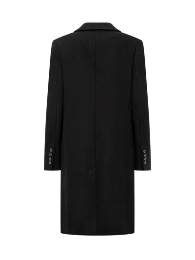 Ami Alexandre Mattiussi Ami Paris Wool Single-breasted Coat In Black