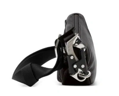 Burberry Asymmetric Black Leather Crossbody Bag In Black