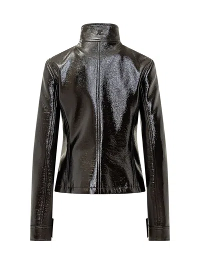 Courrèges Courreges 'motorcycle Vinyl' Jacket In Black