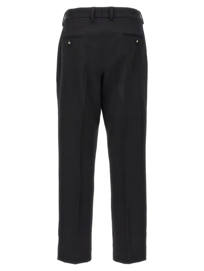 Dolce & Gabbana Wool Canvas Trousers Pants Black In Black