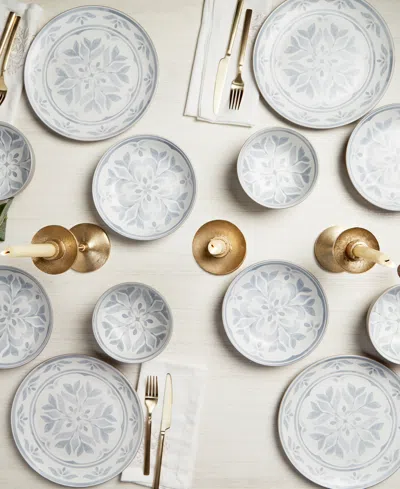 Tabletops Unlimited Carrara 12 Pc. Dinnerware Set, Service For 4 In Gray