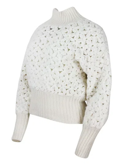 Fabiana Filippi Wool Blend Crewneck In White