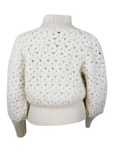 Fabiana Filippi Wool Blend Crewneck In White