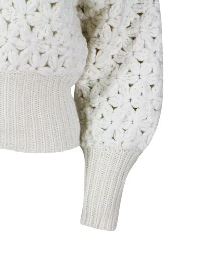 Fabiana Filippi Wool Blend Crewneck In White