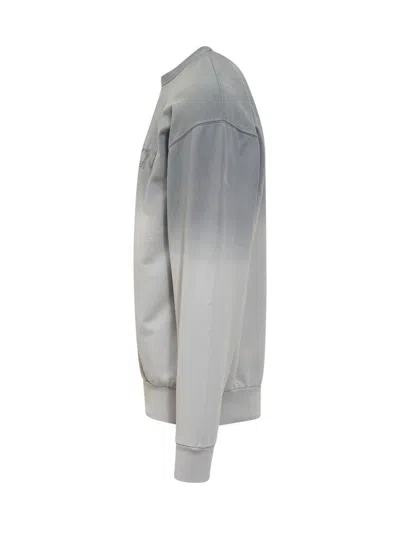 Jw Anderson Gray Embroidered-logo Gradient Sweatshirt In Grey