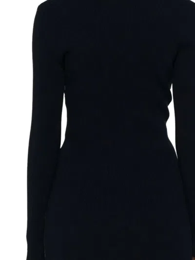 Jean Paul Gaultier Striped Mini Dress In Two In Blue