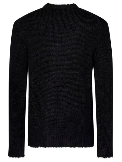 Jil Sander Midweight Alpaca Wool Sweater In Black