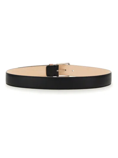 Paul Smith Leather Signature Stripe Belt In Black