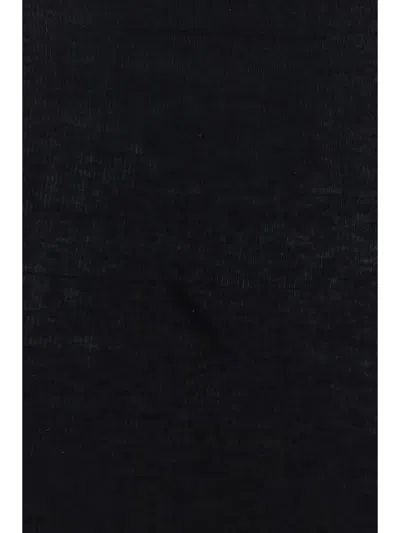 Saint Laurent Semi Transparent Top In Black In Black