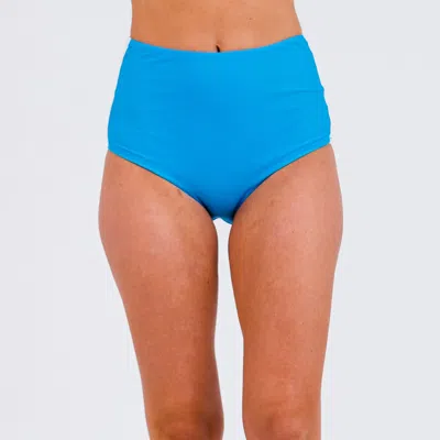 Calypsa Women's Full Coverage Color Block High-waisted Bikini Bottom In Multi