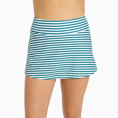 Calypsa Women's High Waisted Mini Swim Skirt With Shorts In Multi