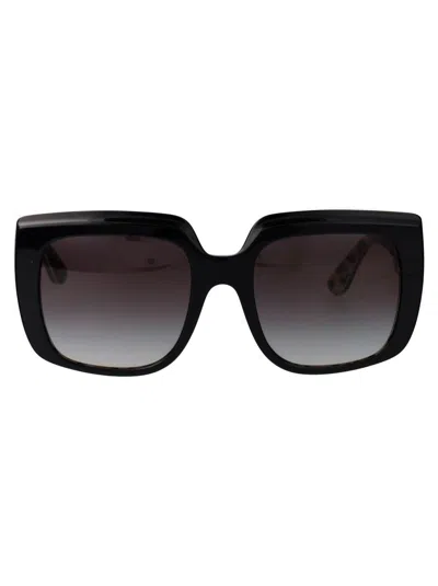 Dolce & Gabbana Squared Sunglasses 0 Dg4414 32998 G In 32998g Black On Leo Brown