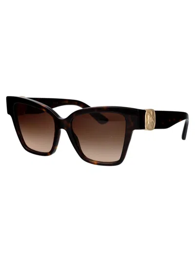 Dolce & Gabbana Full Frame Sunglasses In 502/13 Havana