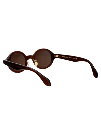 Giorgio Armani 0ar8205 Sunglasses In 606273 Transparent Brown
