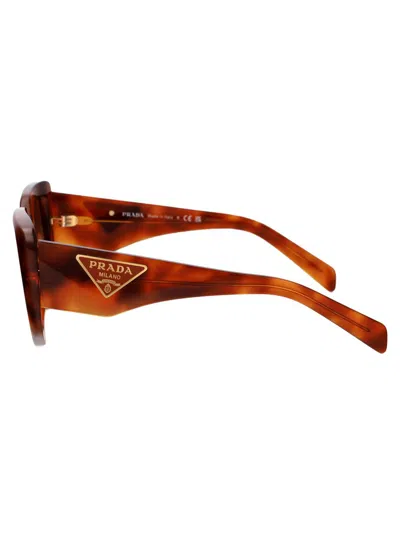 Prada Brown Gradient Irregular Ladies Sunglasses Pr 14zs 18r70e 50 In 18r70e Cognac Tortoise