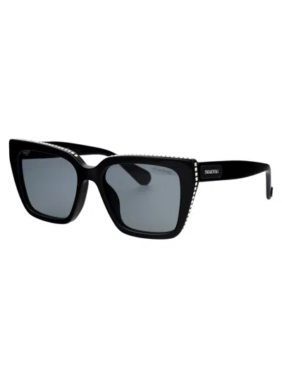 Swarovski Women's Orbita 54mm Square Sunglasses In 1010/1 Black