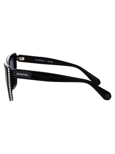 Swarovski Women's Orbita 54mm Square Sunglasses In 1010/1 Black