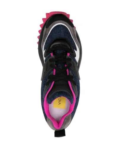 Vic Matie Shoes In Black/brown/navy