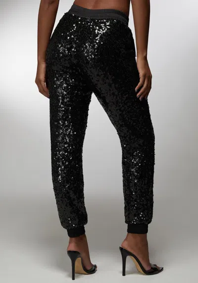Bebe X Ciara Sequin Jogger In Black