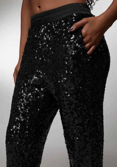 Bebe X Ciara Sequin Jogger In Black