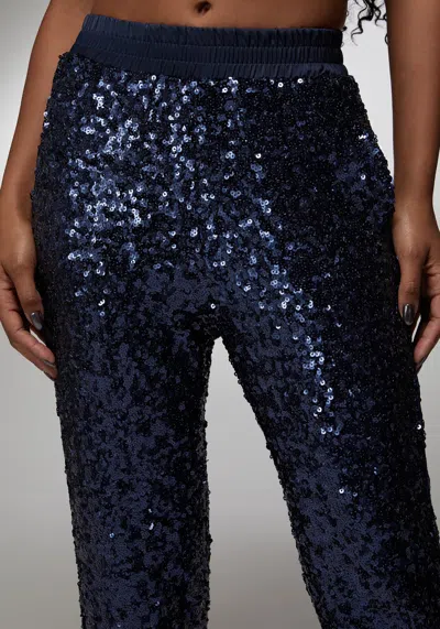 Bebe X Ciara Sequin Jogger In Midnight Blue