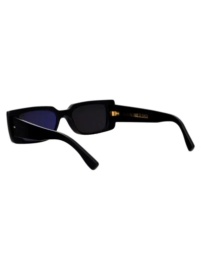 Cutler And Gross Rectangle-frame Sunglasses In Red On Black