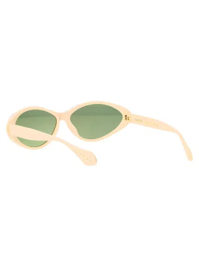 Shop Gucci Sunglasses In 001 Ivory Ivory Green