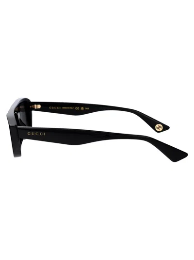 Gucci Gg1617s Sunglasses In 001 Black Black Grey